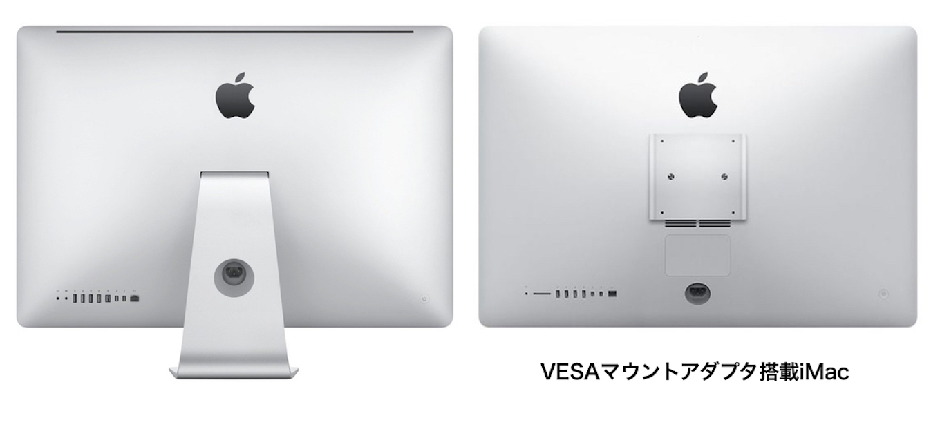 iMac 27インチのスタンドとVESAモデル
