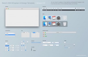 OS X 10.11 El CapitanのSketch用UI素材「El Capitan UI Kit」が公開。