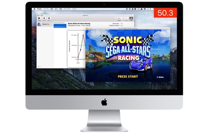 プレイしているゲームのfps数を表示 記録してくれるmac用ユーティリティアプリ Count It pl Ch