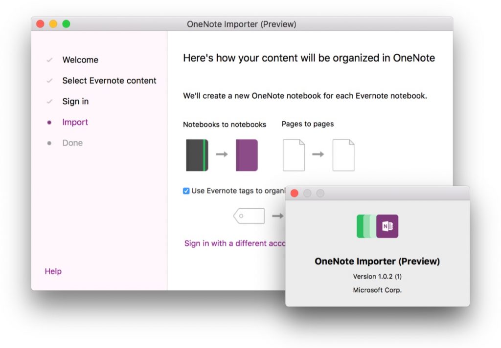 onenote evernote importer not working