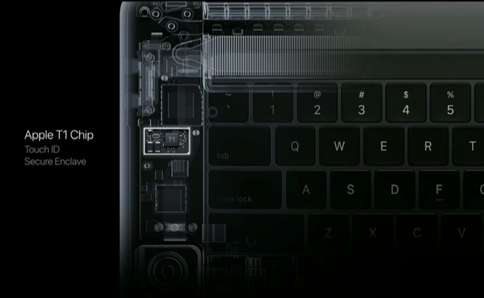 MacBook ProのTouch IDチップ。