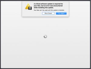 a critical software update is required for your mac