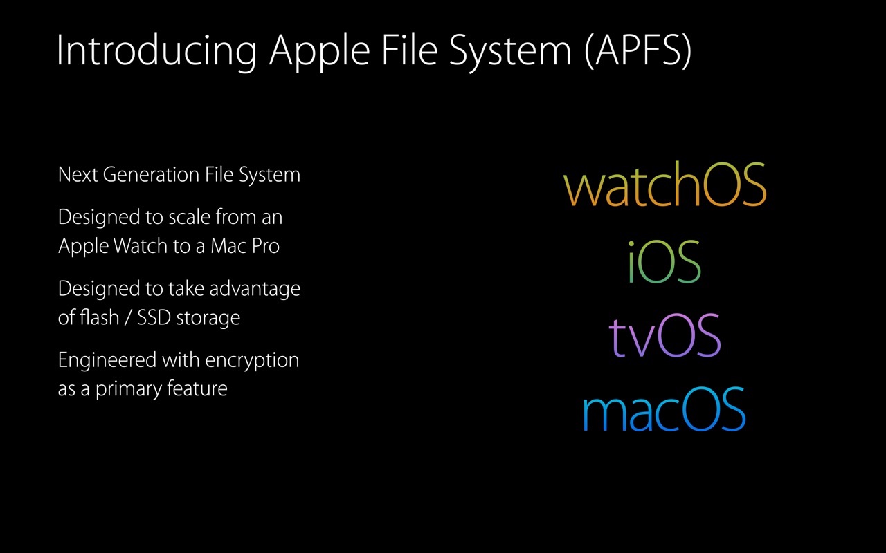 Introducing Apple File System (APFS)