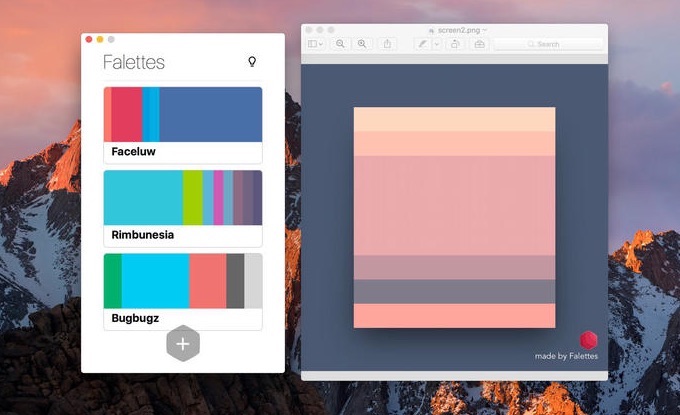 カラーパレットを作成 管理し Dribbbleなどに共有できるmac用アプリ Falettes がリリース pl Ch
