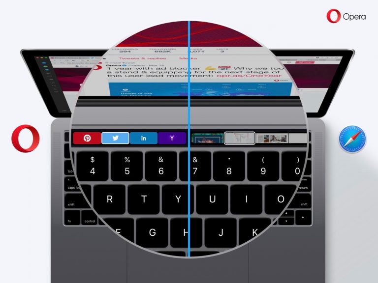 opera touch bar for android