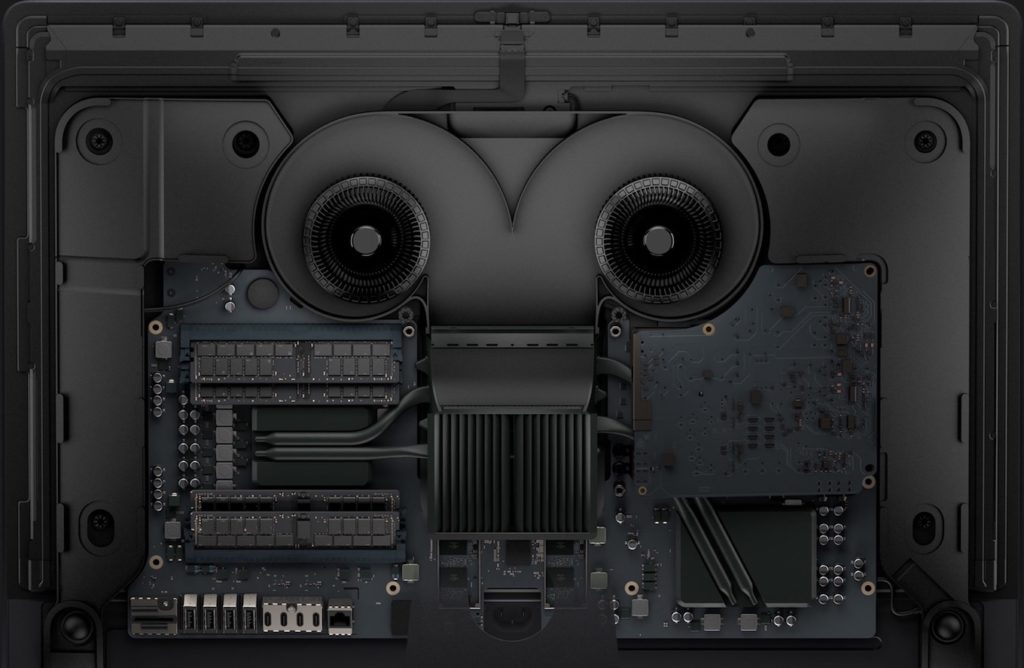 iMac Pro 2017の内部構造。
