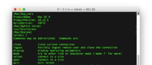 telnet for mac high sierra