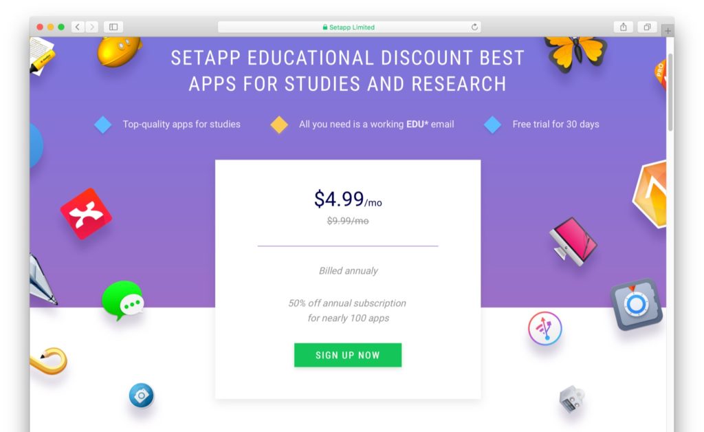 Setapp Education Discount