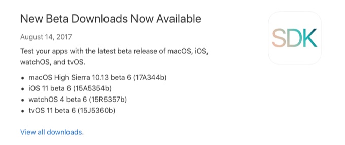 macOS High Sierra 10.13 beta 6 (17A344b)