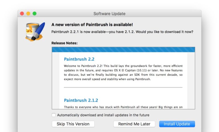 paintbrush for mac unauthorized developer