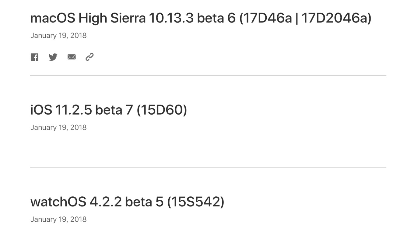 macOS High Sierra 10.13.3 beta 6 (17D46a | 17D2046a)がリリース