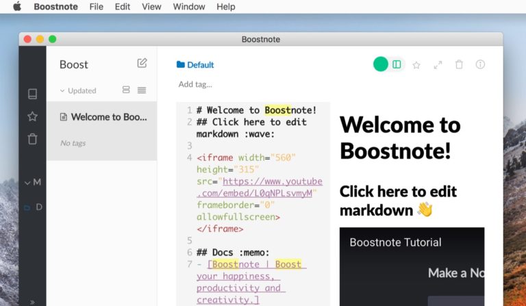 boostnote view markdown only