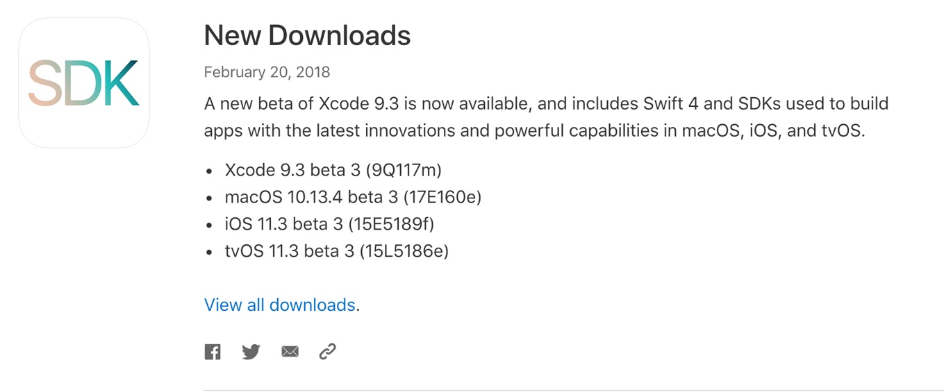 macOS 10.13.4 beta 3 (17E160e)がリリース