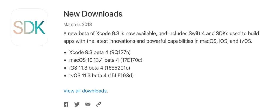 macOS High Sierra 10.13.4 beta 4