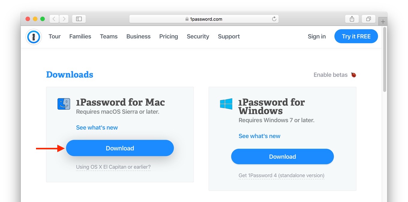 1Password for Macのスタンドアロン購入