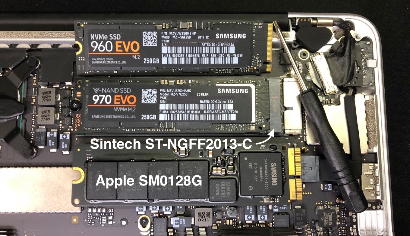 Samsungの970 EVOと960 EVO, Apple SSD
