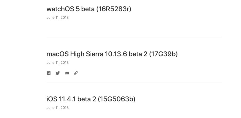 macOS High Sierra 10.13.6 beta 2 Build 17G39b