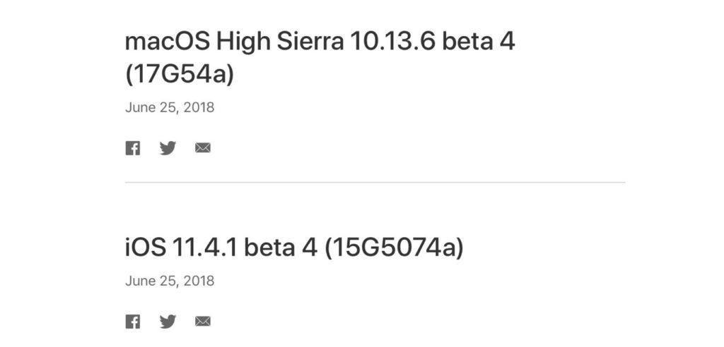 macOS High Sierra 10.13.6 beta 4 17G54a