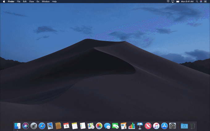 macOS 10.14 MojaveのDynamic Desktop画像アニメ