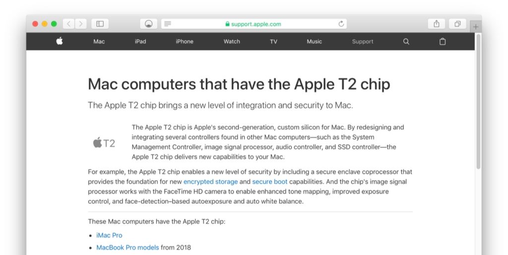 Apple T2チップについて