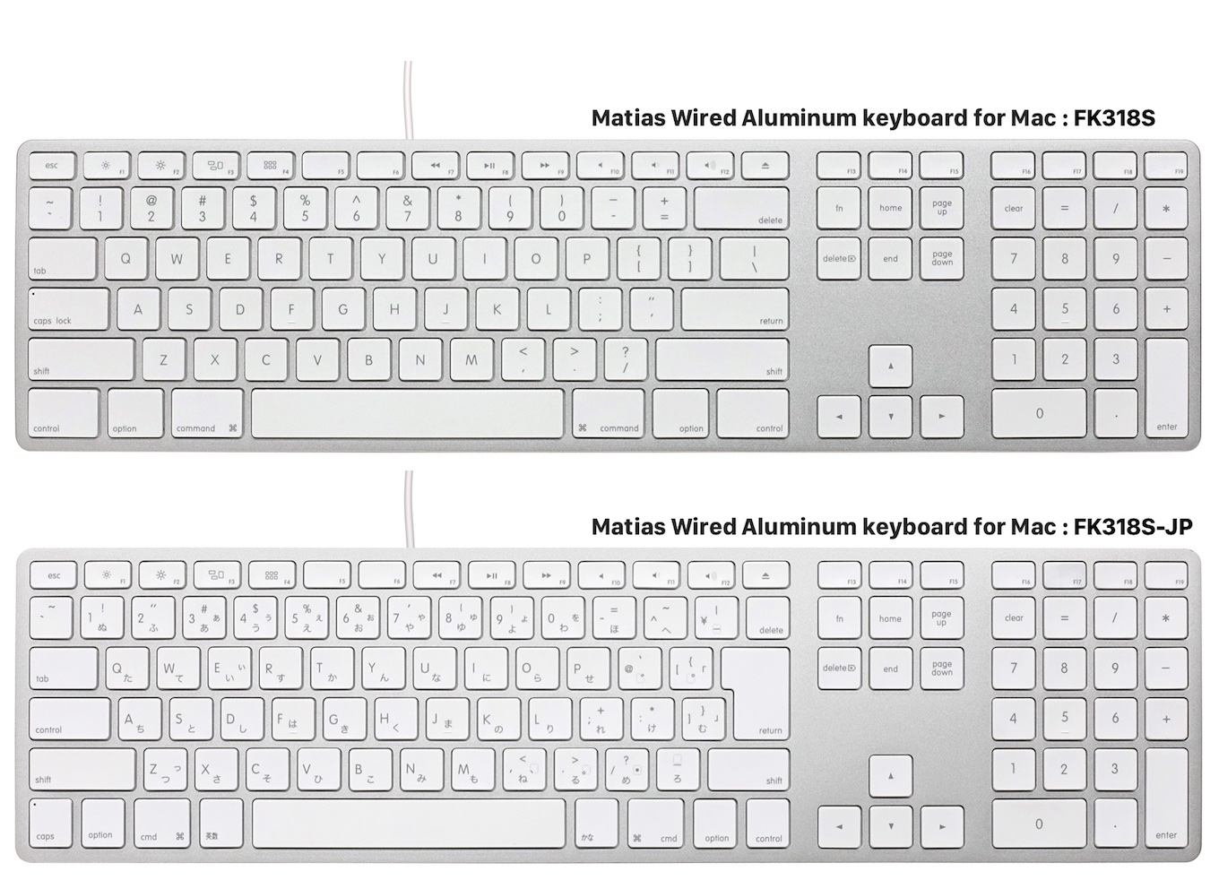 キーピッチ ダイヤテック Matias Wired Aluminum Tenkeyless keyboard for Mac Silver  英語配列 FK308S 代引不可 リコメン堂 通販 PayPayモール ェース