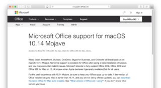 microsoft office for mac mojave