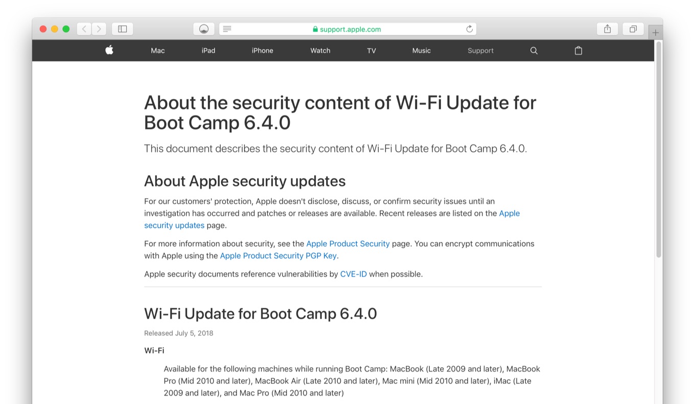 boot camp support software windows vista macbook late 2009