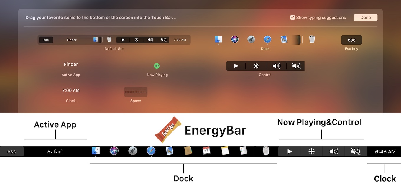 EnergyBar · Supercharge your Mac's Touch Bar