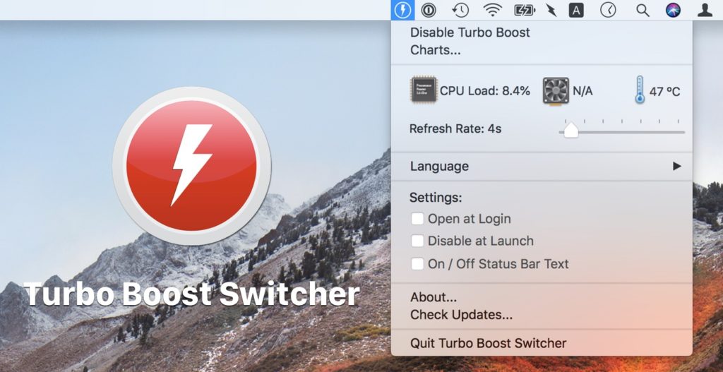 macbook pro turbo boost switcher