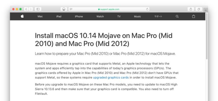 mac pro metal capable gpu