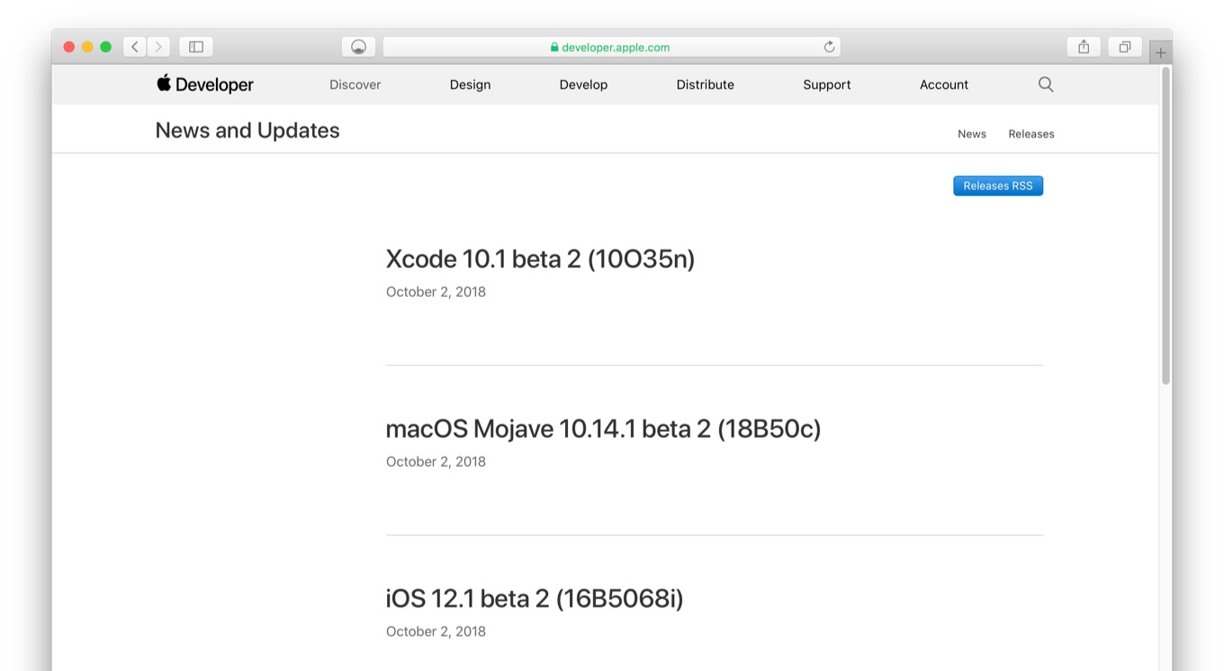 macOS Mojave 10.14.1 beta 2 Build 18B50c