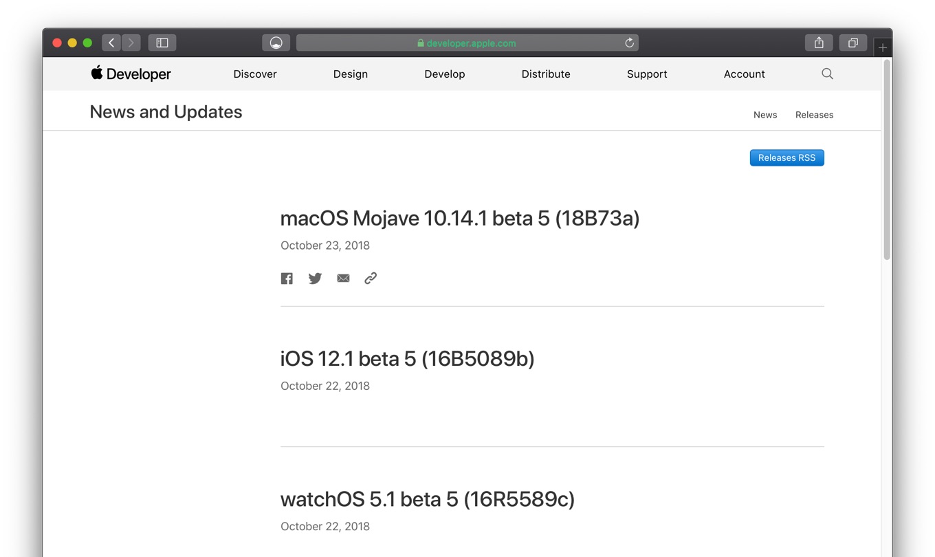 macOS Mojave 10.14.1 beta 5