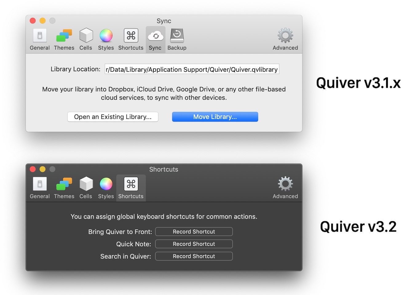 Quiver for Mac v3.2 Better Syncing