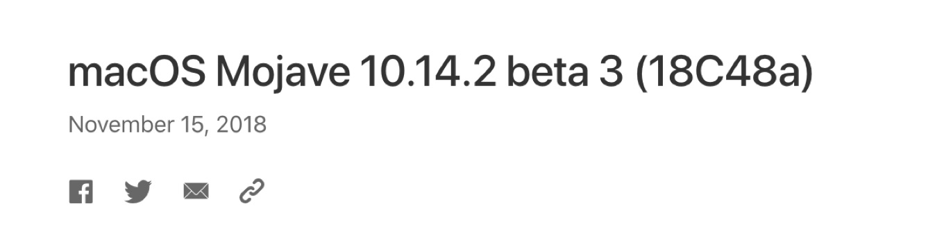 macOS Mojave 10.14.2 beta 3 (18C48a)