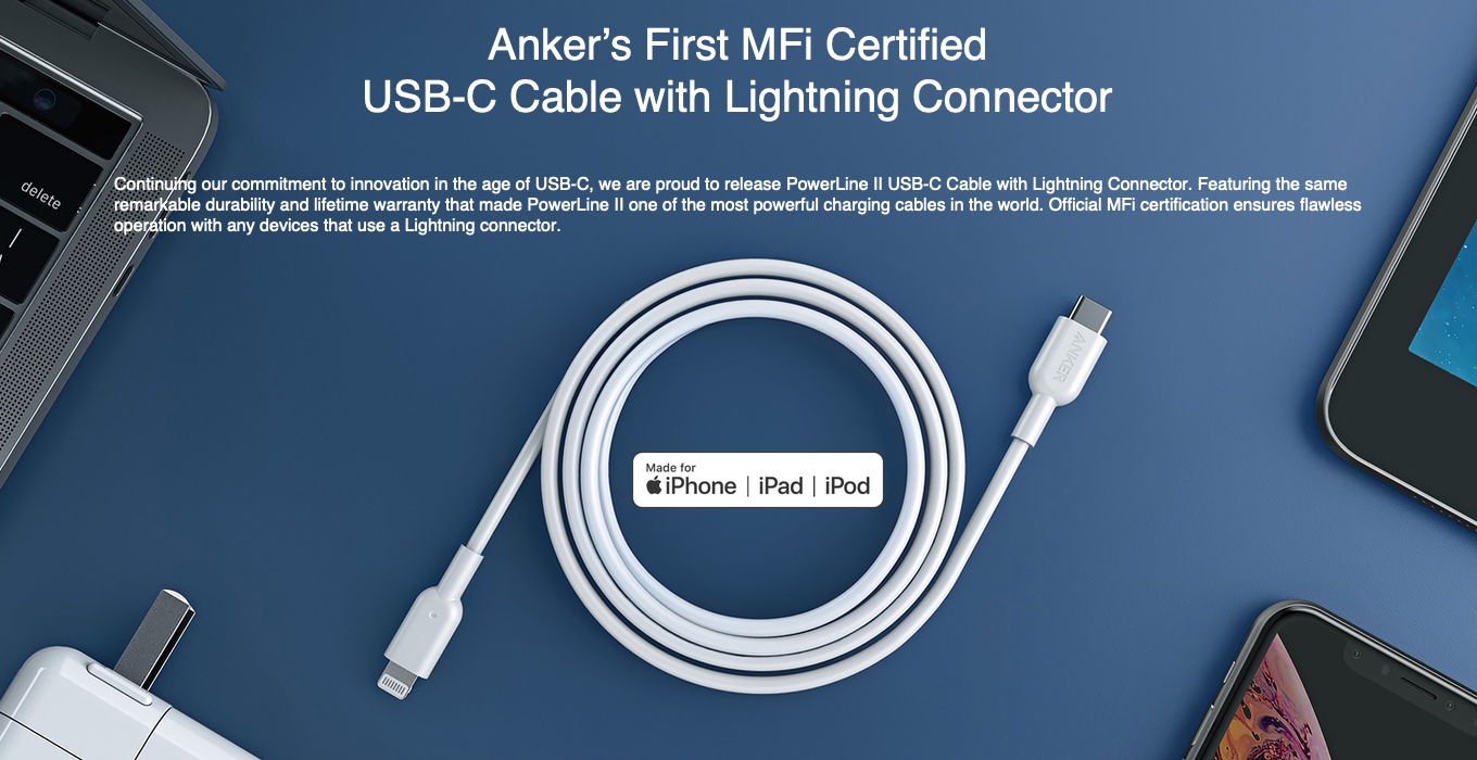 PowerLine II USB-C Cable with Lightning Connector – Anker