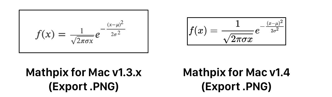 Mathpix for mac Export PNG
