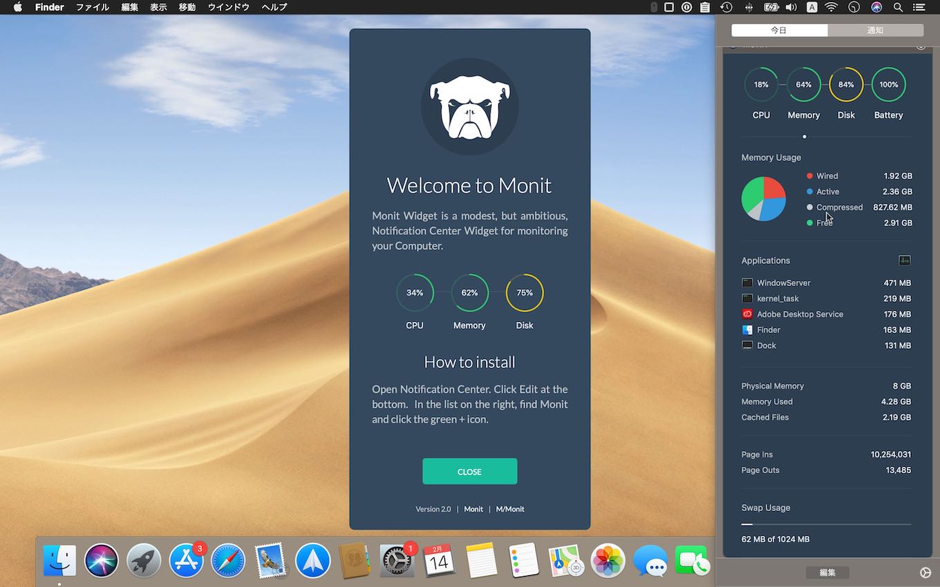 Monit for Mac Widget