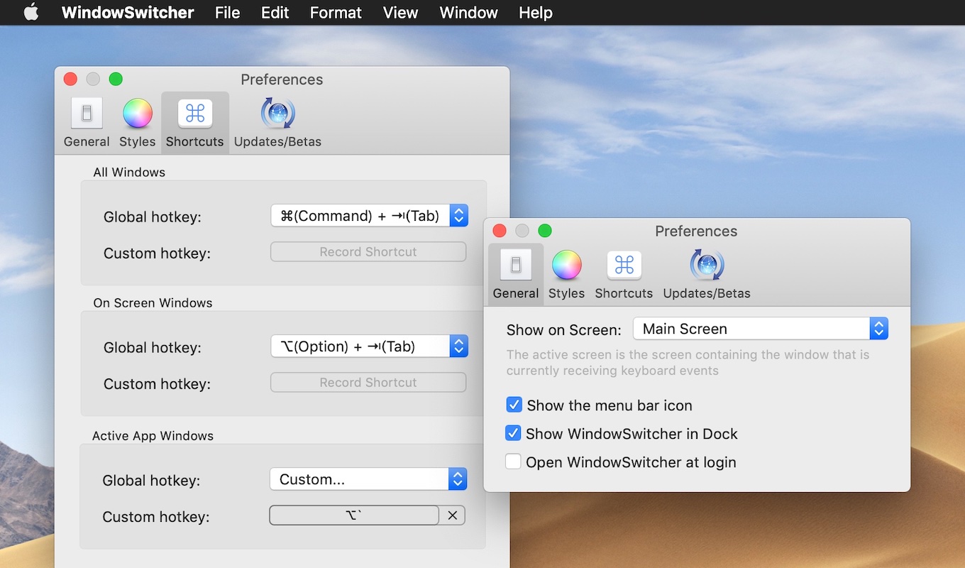 WindowSwitcher for macOS