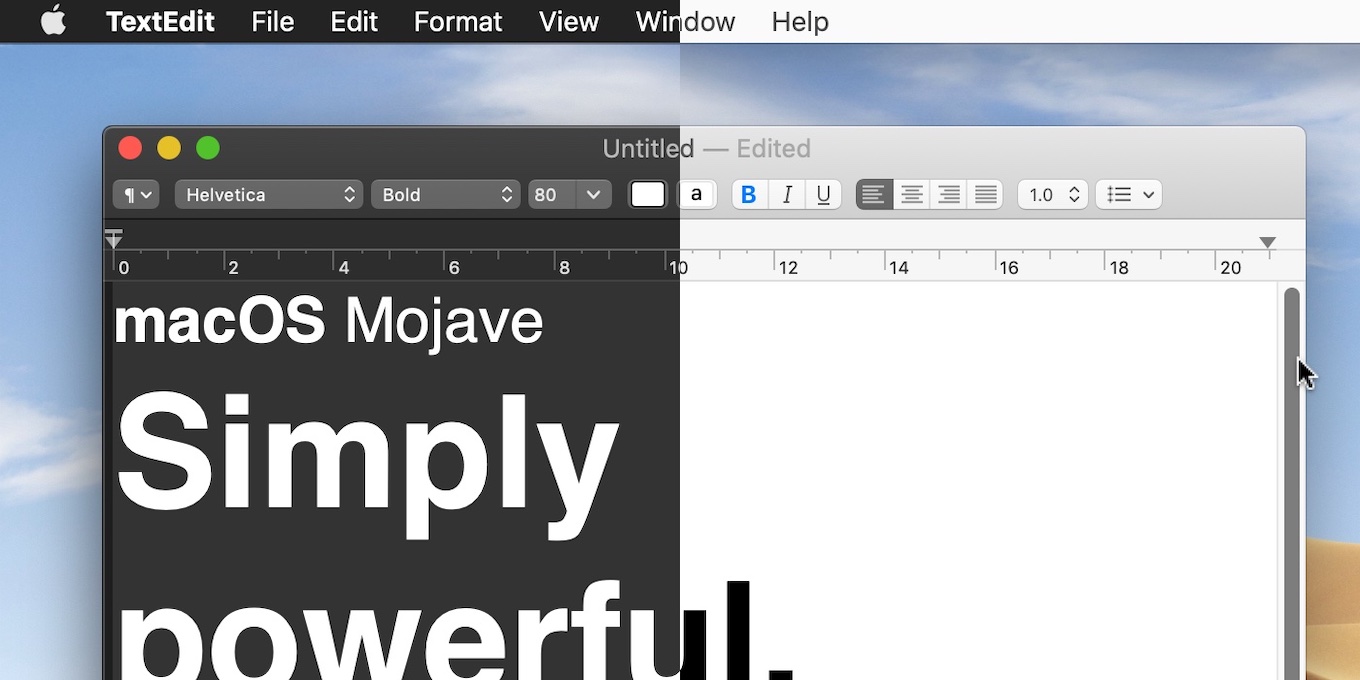 Mojave 10.14.2のテキストエディタ