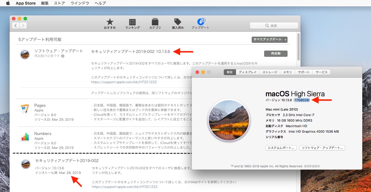 macOS 10.13 High Sierra 17G6030