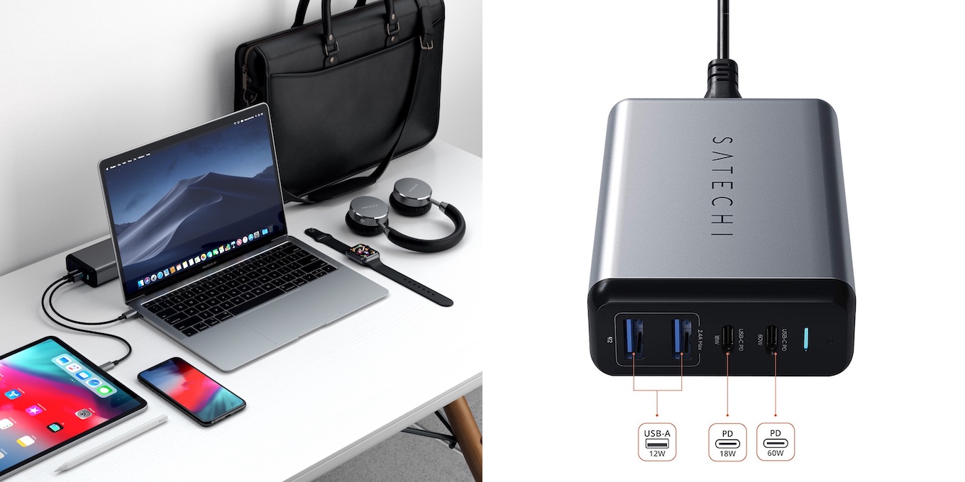 Satechi 75W DUAL TYPE-C PD TRAVEL CHARGER