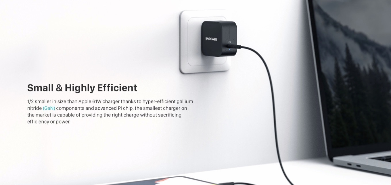 RAVPower 61W GaN Wall Charger