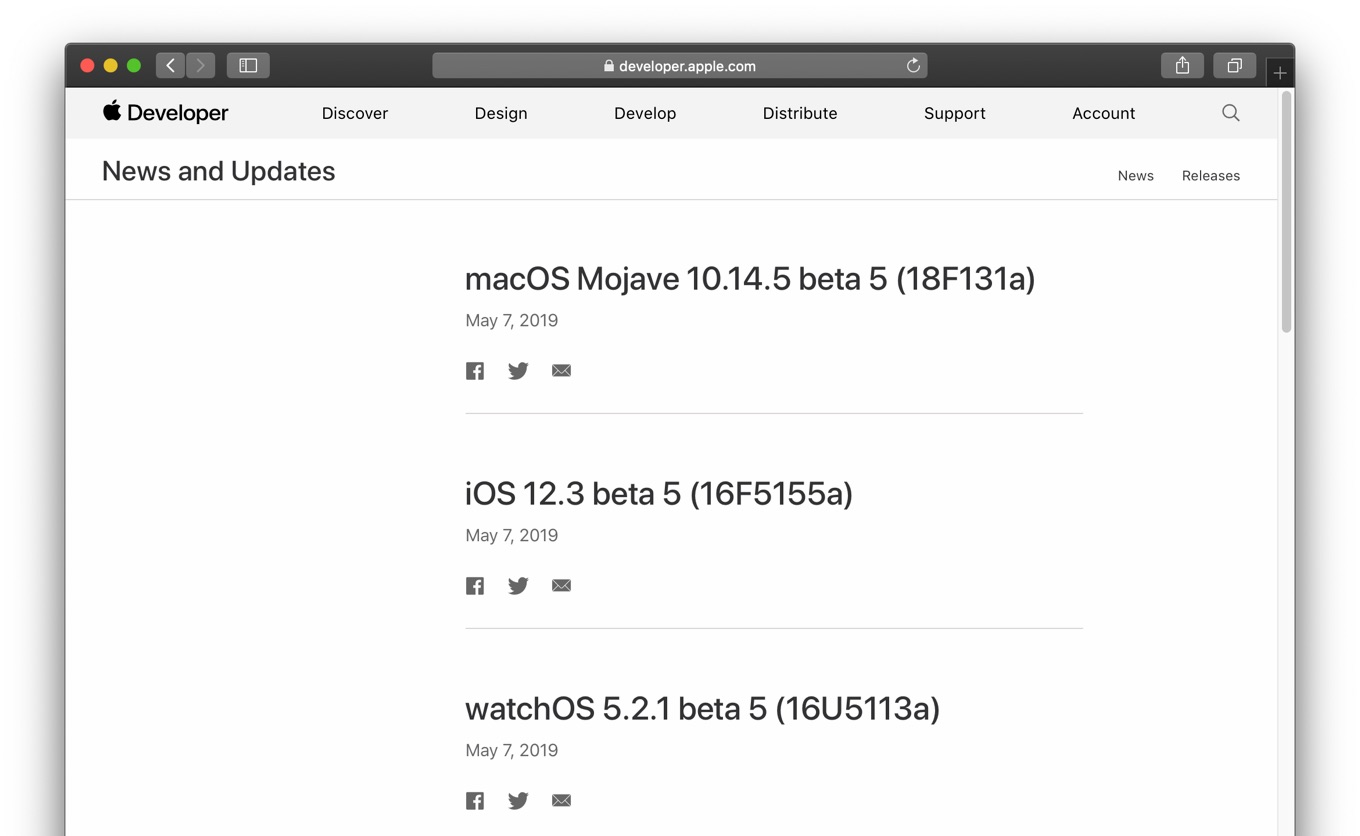 macOS Mojave 10.14.5 beta 5 (18F131a)