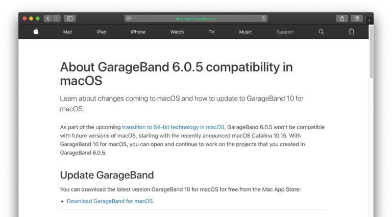 garageband for mac v10 0