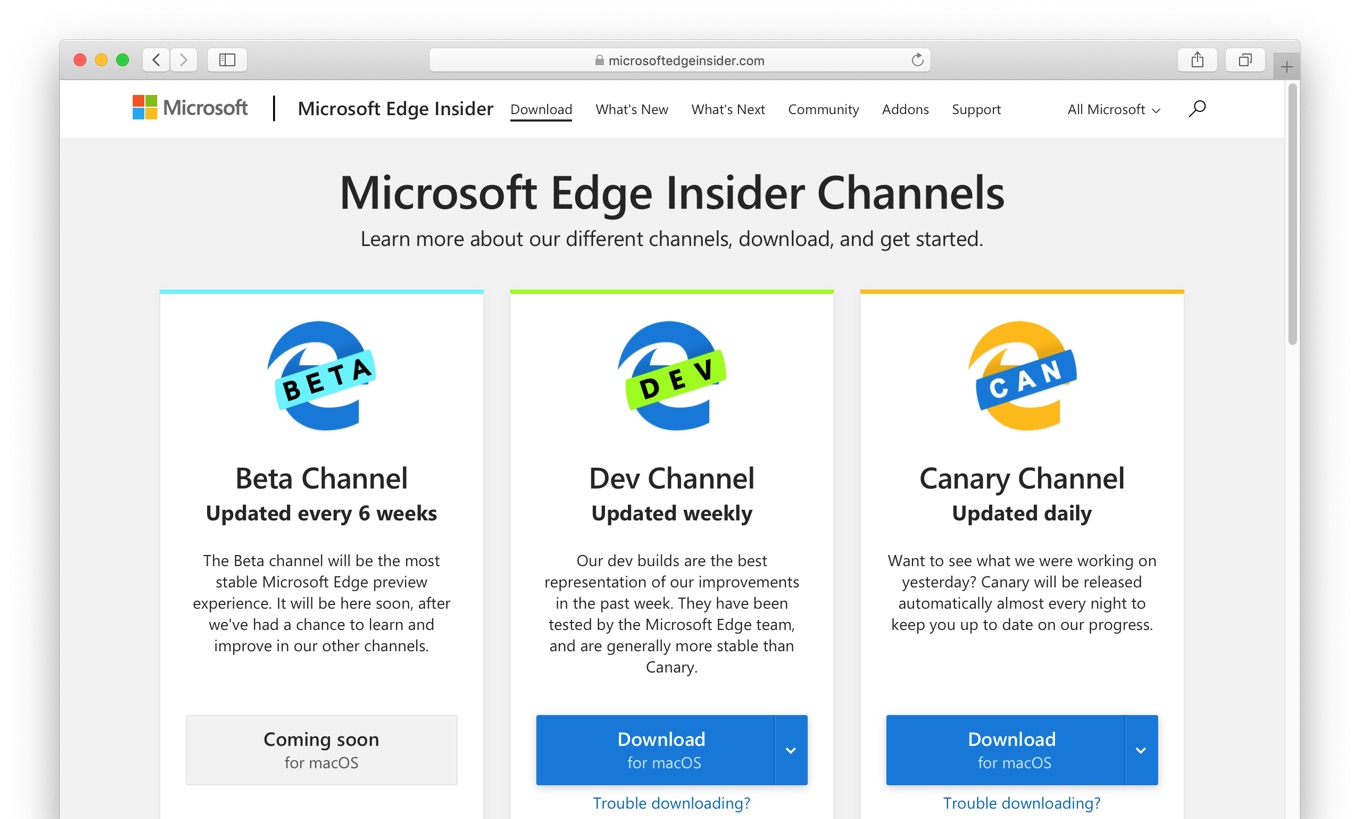 Microsoft Edge Insider for macOS
