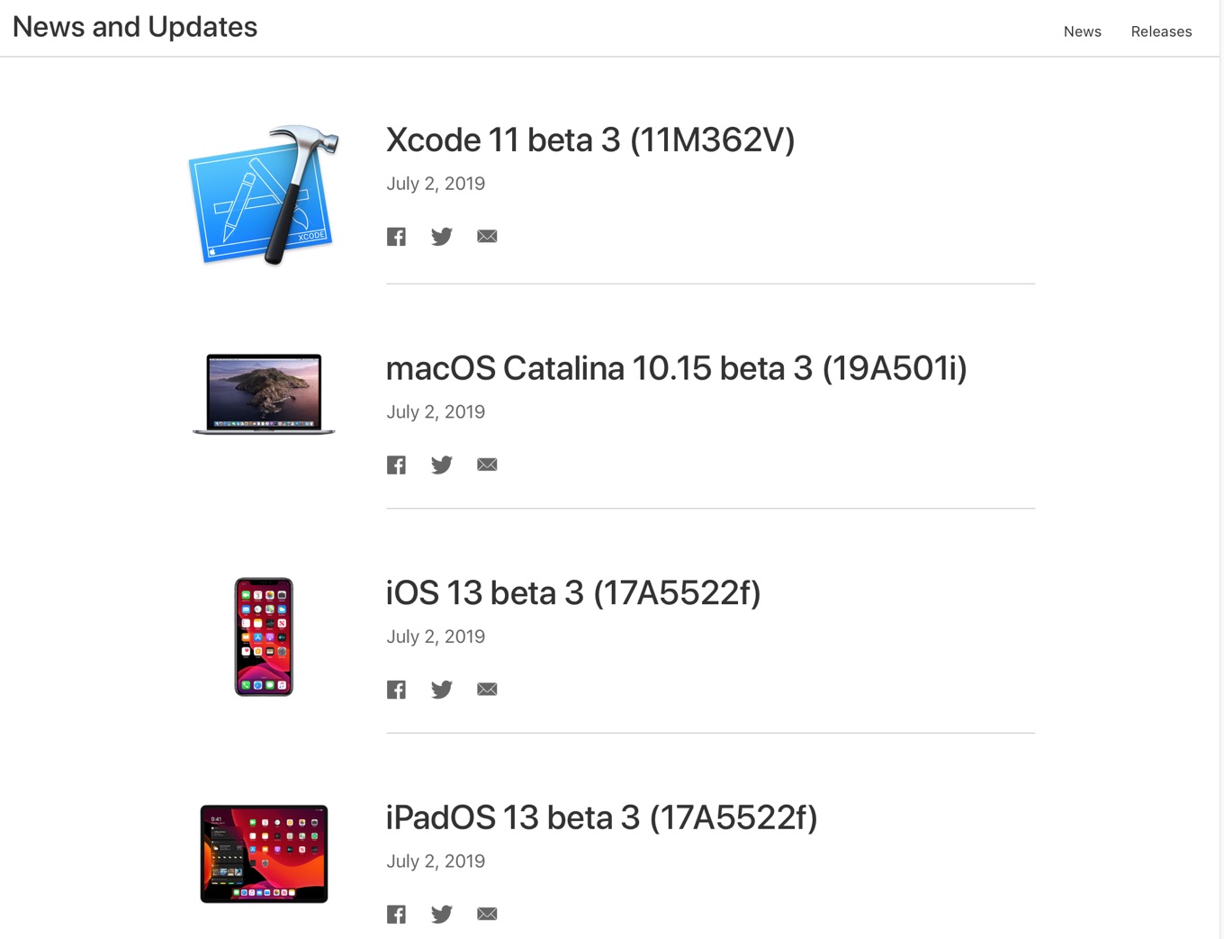 macOS Catalina 10.15 beta 3 Build 19A501i