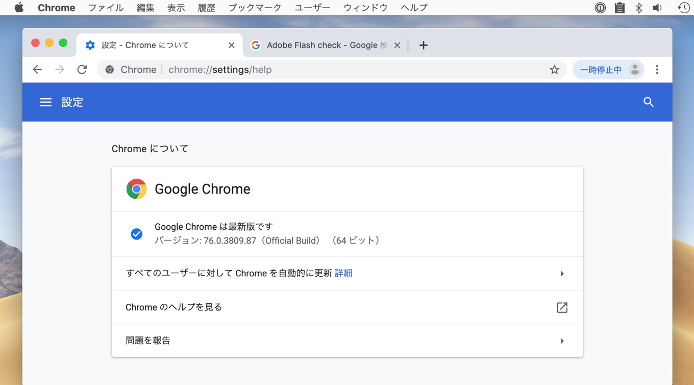 Google Chrome v76 for Mac 