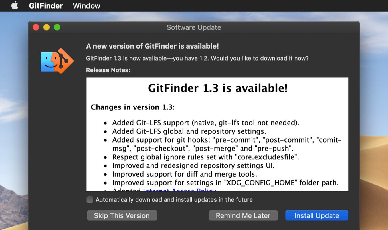 GitFinder v1.3 relase note