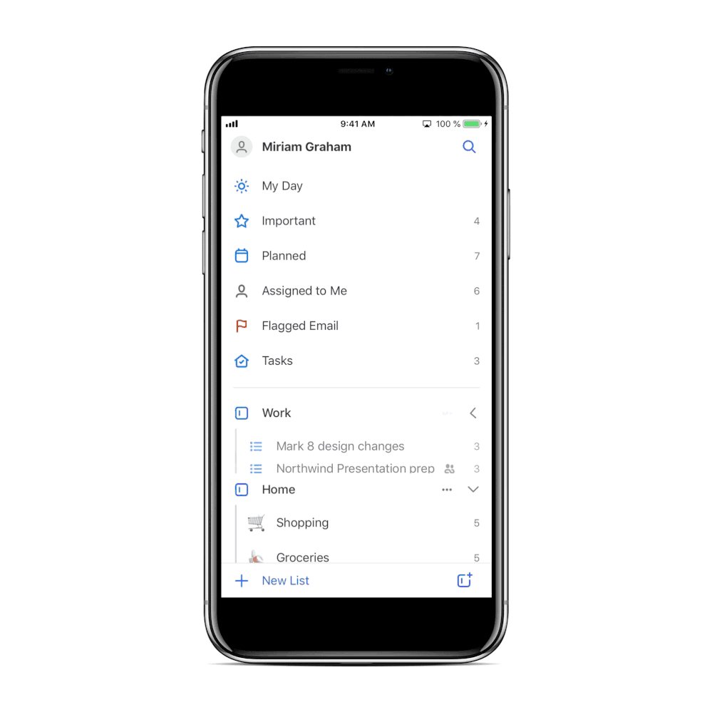 Microsoft To-Do for iOSのグループ化