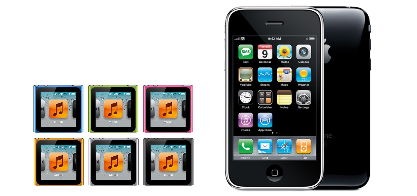iPod nano (第6世代)とiPhone 3GS